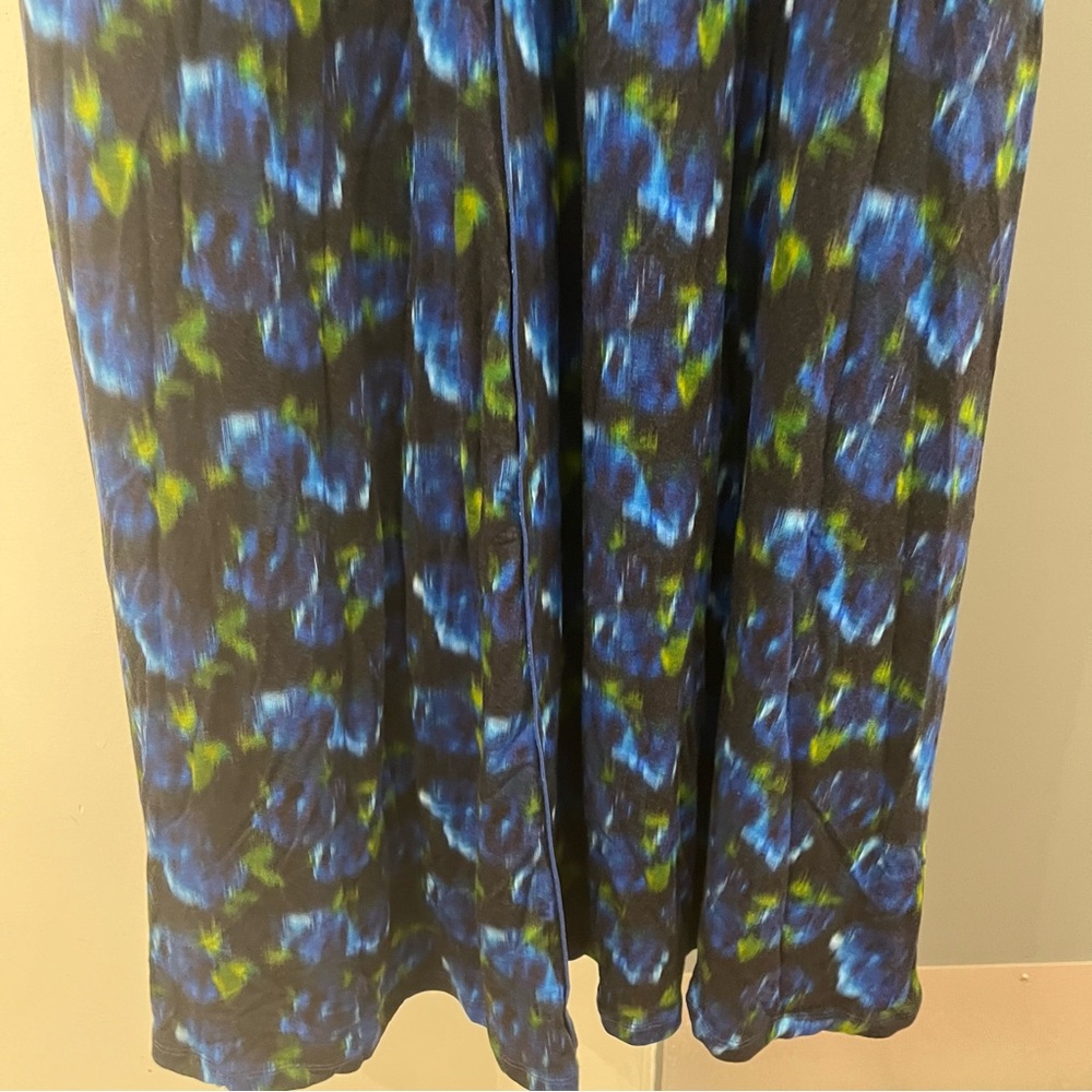 NWT Hunter Bell Maxi Dress Blue Floral Kings Hill Stretch Jersey Long Sleeve XS - Picture 13 of 13